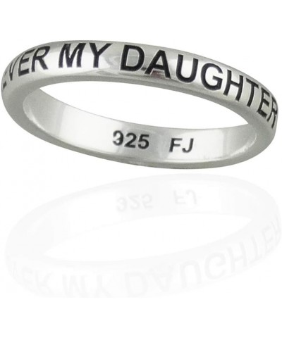 Sterling Silver Engraved Rings, Sizes 5-10, Fashion Ring, Engraved Stackable Ring Engraved: Forever My Daughter Rounded $13.2...