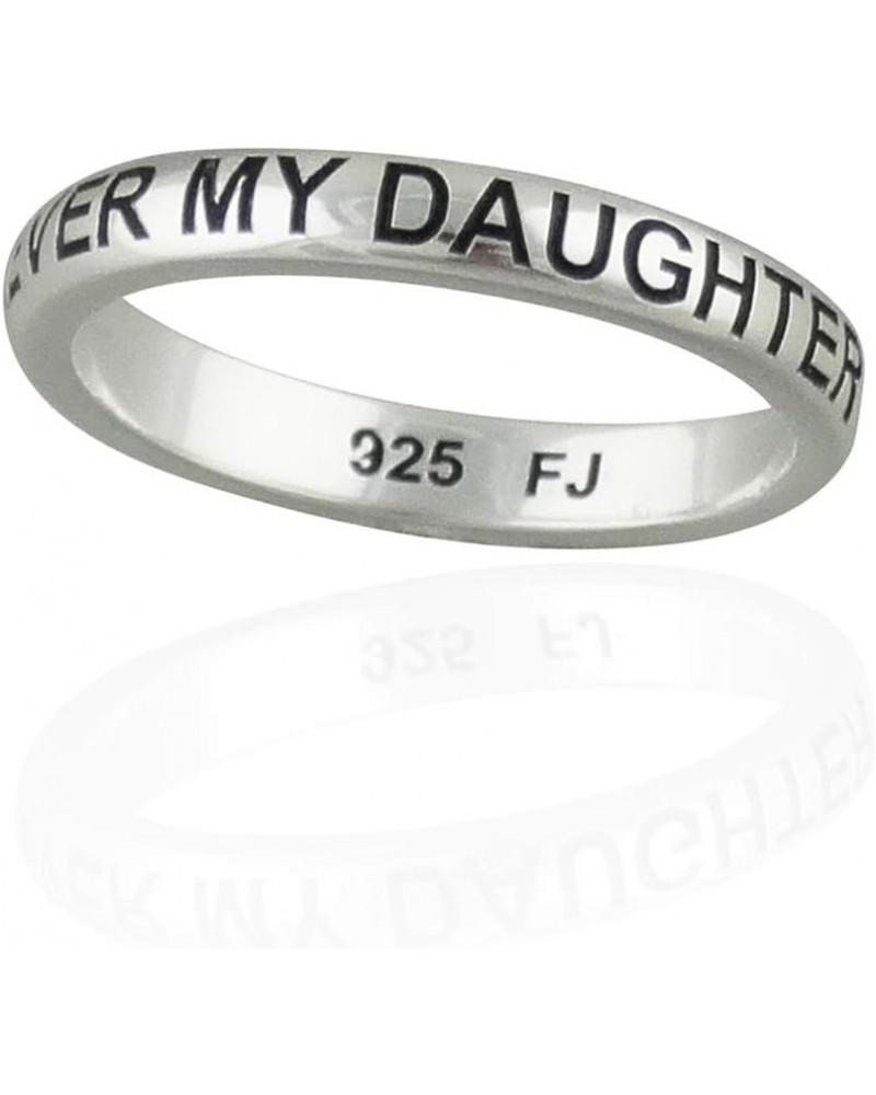 Sterling Silver Engraved Rings, Sizes 5-10, Fashion Ring, Engraved Stackable Ring Engraved: Forever My Daughter Rounded $13.2...