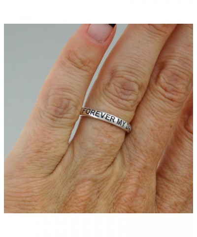 Sterling Silver Engraved Rings, Sizes 5-10, Fashion Ring, Engraved Stackable Ring Engraved: Forever My Daughter Rounded $13.2...