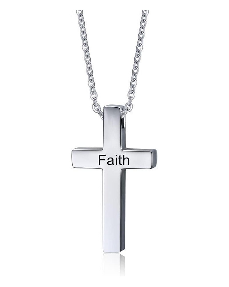 WWJD HWLF Cross Necklace Medium Cross Pendant What Would Jesus Do Hand Prayer Necklaces Stainless Steel Christian Crucifix Ca...