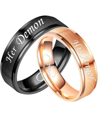 Couples Ring Set, Ring for Wedding, Stainless Steel Eternity Love Birthday Valentine's Day Gifts Men and Women Ring Size 5-13...