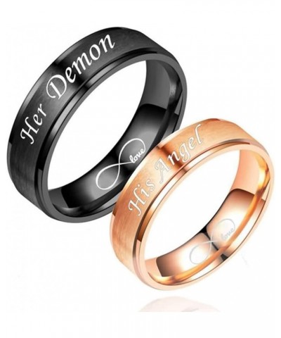 Couples Ring Set, Ring for Wedding, Stainless Steel Eternity Love Birthday Valentine's Day Gifts Men and Women Ring Size 5-13...