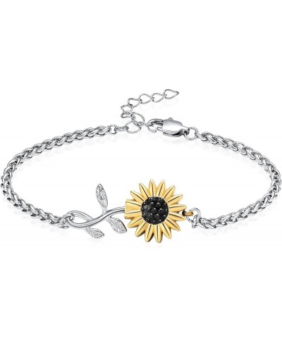 Sunflower Urn Bracelet for Ashes Cremation Jewelry Women's Ashes Link Bracelet Bangles Keepsake Memorial Jewelry Gold $13.16 ...