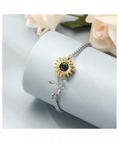 Sunflower Urn Bracelet for Ashes Cremation Jewelry Women's Ashes Link Bracelet Bangles Keepsake Memorial Jewelry Gold $13.16 ...