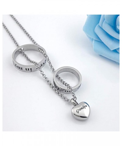 Urn Necklaces for Ashes No Longer by My Side Forever in My Heart Mom Dad Cremation Urn Locket Jewelry Grandpa $11.59 Necklaces