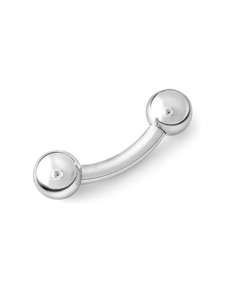 316L Surgical Steel Bent Curved Barbell 8g 8 Gauge 1.38 Inches $10.25 Body Jewelry