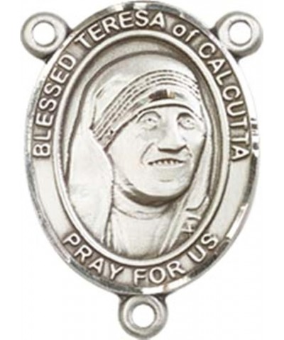 Sterling Silver Catholic Patron Saint Rosary Centerpiece Medal, 3/4 Inch Blessed Teresa of Calcutta $39.21 Pendants