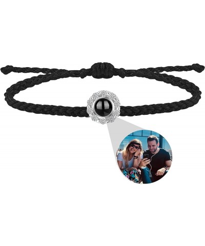 Personalized Photo Projection Bracelet Custom Round Charm Bracelets with Picture Inside I Love You Bracelet 100 Languages 925...