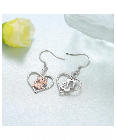 Yorkie Earrings 925 Sterling Silver Yorkie Dangle Earrings Cute Puppy Dog Jewelry for Women Girls Yorkie Gifts for Women $23....