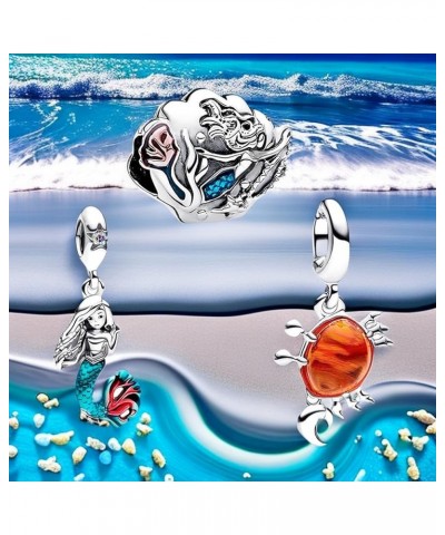 Summer Sea Animal Blue Charms Compatible for Pandora Bracelets and Necklaces 925 Sterling Silver Dangle Summer Jewelry Women'...