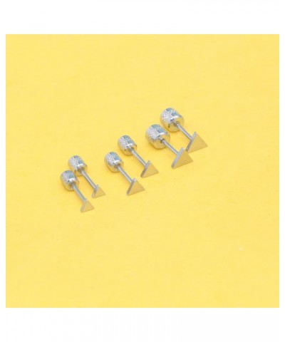 Screw on Earring Backs for Women,Hypoallergenic Surgical Steel Stud Earrings Ball Star Circle Simple Geometric Cartilage Heli...