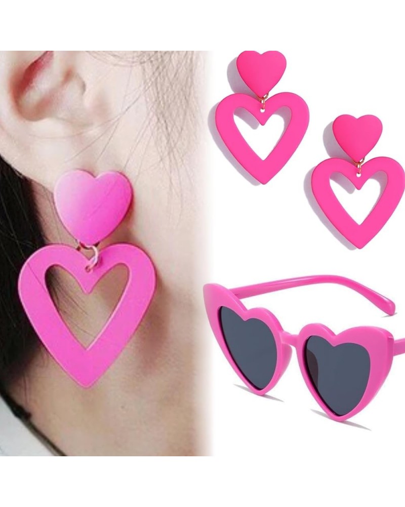 valentiens dangle drop earrings with matching sunglasses for women girls,her valentines day party favor gift D $7.19 Earrings