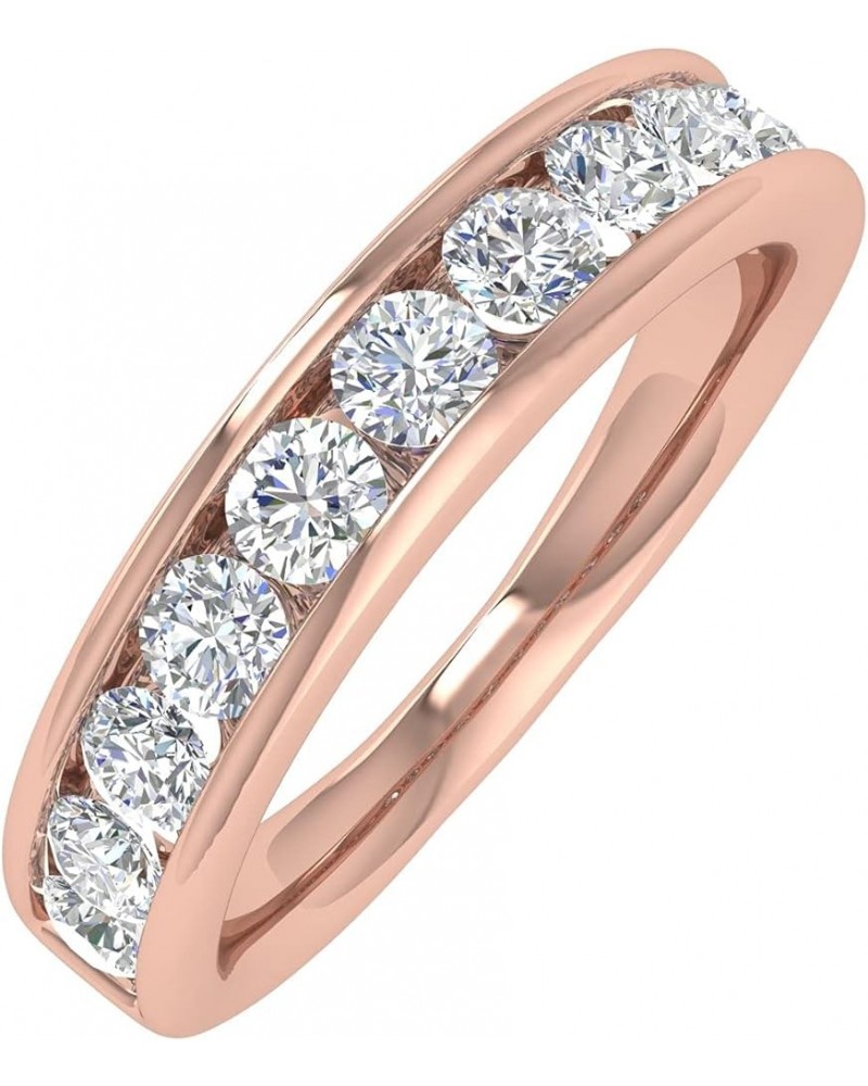 1 Carat Channel Set Diamond Wedding Band Ring in 14K Gold Rose Gold $234.60 Bracelets