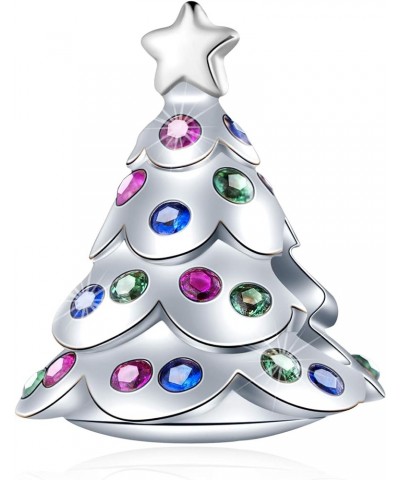2024 Merry Christmas Series Charm for European Xmas Bracelets 925 Sterling Silver Santa Stocking, Winter Snowflake, Gingerbre...