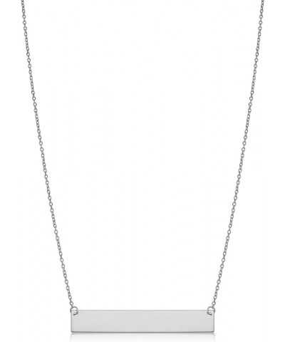 14k Gold 1.5 inch Polished Bar Necklace (18 inch, yellow gold, white gold or rose gold) White Gold $116.10 Necklaces