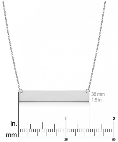 14k Gold 1.5 inch Polished Bar Necklace (18 inch, yellow gold, white gold or rose gold) White Gold $116.10 Necklaces