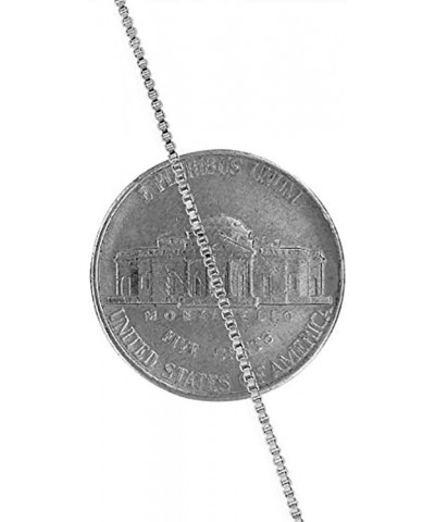 925 Sterling Silver Designer Chain 0.8MM Delicate Italian Box Chain - Super Thin & Strong Lovely Necklaces $6.26 Necklaces