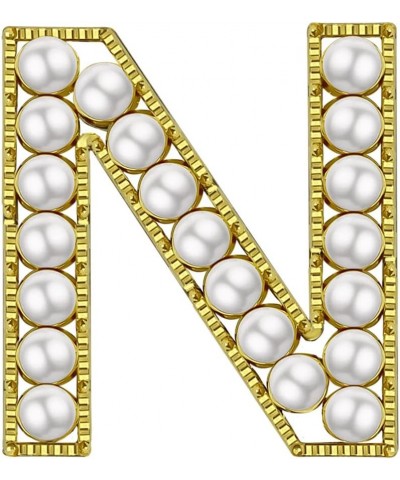 Letter Brooch Pins Letters(A-Z) Plated Metal Simulted pearl Brooches for Women girls Inspired Gift(Gold Tone) Gold N $8.69 Br...