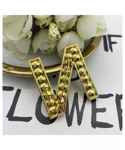 Letter Brooch Pins Letters(A-Z) Plated Metal Simulted pearl Brooches for Women girls Inspired Gift(Gold Tone) Gold N $8.69 Br...