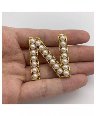 Letter Brooch Pins Letters(A-Z) Plated Metal Simulted pearl Brooches for Women girls Inspired Gift(Gold Tone) Gold N $8.69 Br...