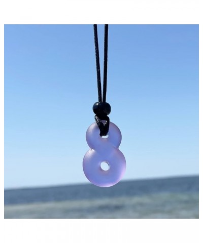 Infinity Necklace - Sea Glass Jewelry - Positive Vibes Collection - Cute Meditation Crystals - Spiritual Gifts for Yoga Lover...