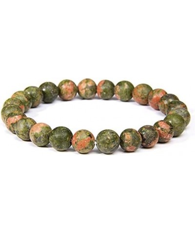 Gemstone Beaded Bracelets - Unisex Handmade Jewelry, Amethyst, Medium With GIFT BAG Emerald Vein Marble $10.79 Bracelets