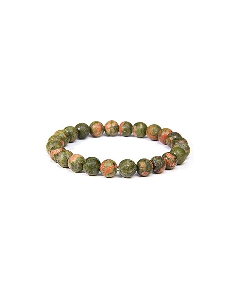 Gemstone Beaded Bracelets - Unisex Handmade Jewelry, Amethyst, Medium With GIFT BAG Emerald Vein Marble $10.79 Bracelets