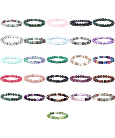 Gemstone Beaded Bracelets - Unisex Handmade Jewelry, Amethyst, Medium With GIFT BAG Emerald Vein Marble $10.79 Bracelets