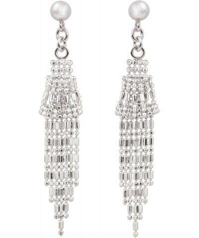 Handmade .925 Sterling Silver Waterfall Earrings Ball Chain Thailand Statement [2 in L x 0.4 in W] 'Raining Bells' $26.88 Ear...