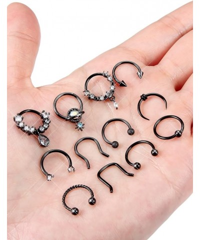 Septum Rings 16G 40pcs Surgical Steel Septum jewelry Horseshoe rings Helix Tragus Cartilage Earring Hoop 16gauge Piercing jew...