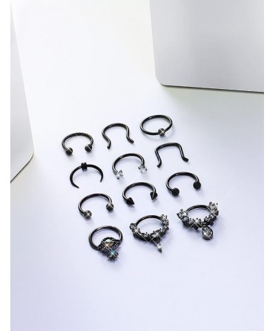 Septum Rings 16G 40pcs Surgical Steel Septum jewelry Horseshoe rings Helix Tragus Cartilage Earring Hoop 16gauge Piercing jew...