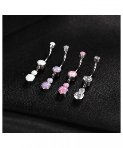 Dangly Belly Button Ring 14G Belly Barbell G23 Titanium Belly Piercing Jewelry Dangle Navel Rings Cute Belly Bars 10mm Belly ...