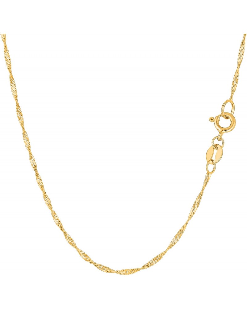 14k Yellow Gold Singapore Chain Necklace, 1.5mm $59.10 Others