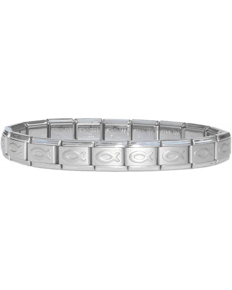 Italian Charm Starter Bracelet (18 links for standard size and 9 links for superlinks) Matte-Fish $9.35 Bracelets