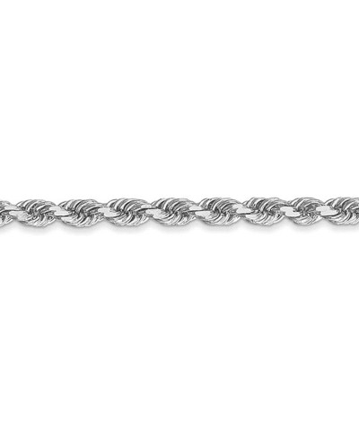 3mm 10k White Gold Solid Diamond Cut Rope Chain Necklace 22.0 Inches $743.59 Necklaces