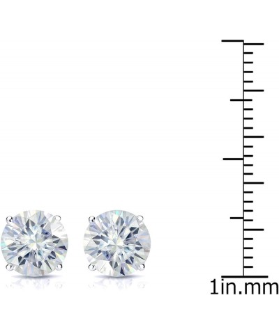 1/2 to 7 Carat Moissanite Round Stud Earrings in 14k Gold (J-K, TGW) 4-Prong Basket Push Back Rose Gold 2.5 carats $238.22 Ea...