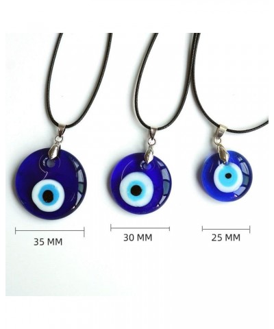 Evil Eye Necklace Blue Eye Pendant Amulet Necklace Choker Clavicle Lucky Chain Jewelry Gift Friendship Couple Necklace(30mm-0...