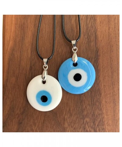 Evil Eye Necklace Blue Eye Pendant Amulet Necklace Choker Clavicle Lucky Chain Jewelry Gift Friendship Couple Necklace(30mm-0...