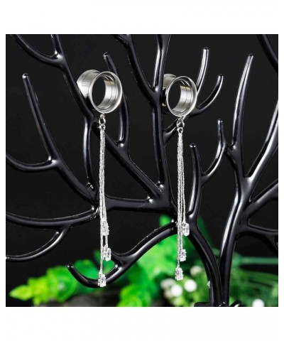 Fashion Gauges for Ears Double Flared Tunnels Dangle Chain Expander Stretchers Earrings 2g to 1 inch. S8309G 11/16"(18mm) $11...