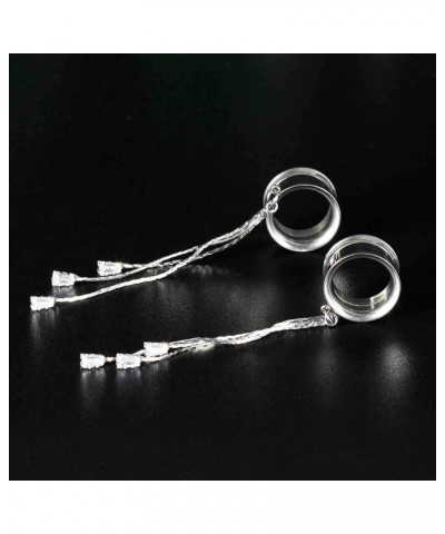 Fashion Gauges for Ears Double Flared Tunnels Dangle Chain Expander Stretchers Earrings 2g to 1 inch. S8309G 11/16"(18mm) $11...