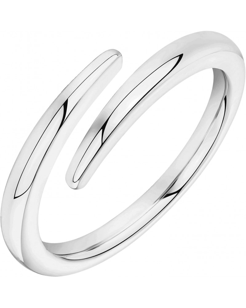 14K Gold Plated Open Twist Eternity Band White Gold for Women Size 4 $10.15 Rings