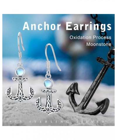 Anchor Jewelry Set 925 Sterling Silver Anchor Earrings Anchor Necklace Minimalist Hypoallergenic Nautical Dangle Earring Stud...