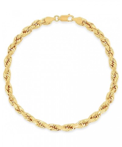 10k Gold Rope Chain Bracelet Yellow Gold / 3mm / 9 inch 9.0 Inches $38.76 Bracelets