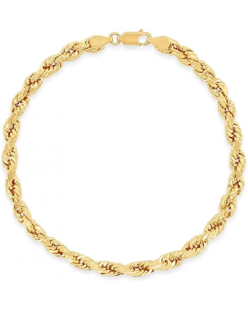 10k Gold Rope Chain Bracelet Yellow Gold / 3mm / 9 inch 9.0 Inches $38.76 Bracelets