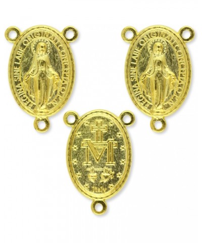 Bulk Pack of 3 - Miraculous Medal Rosary Centerpiece Gold Plated- 1" Silver Oxidized with Gold Finish, Made in Italy $6.88 Ne...