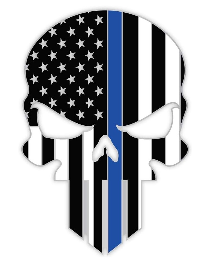 Thin Blue Line Lapel Pin 5 Pack Skull Police $30.47 Others