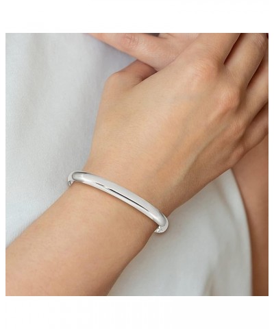 925 Sterling Silver 6.25mm Slip On Bangle Bracelet Fine Jewelry For Women Gifts For Her $35.24 Bracelets