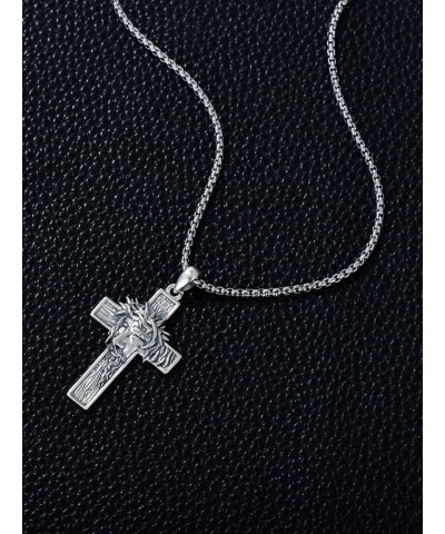 Cross Necklace for Men Women 925 Sterling Silver Celtic/Crucifix/Baseball/Wing Cross Pendant with Stainless Steel Chain Valen...