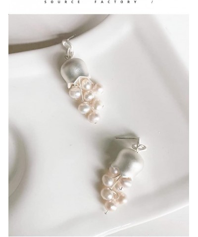 French-Inspired Lily of the Valley Pearl Drop Earrings in 14K Gold - Graceful Tassel Design with Long Pearls - Sophisticated ...