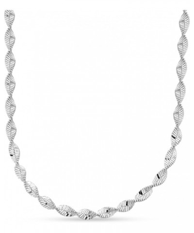 Sterling Silver Twisted Magic Herringbone Chain 20 Inch Necklace, Made in Italy $13.20 Necklaces